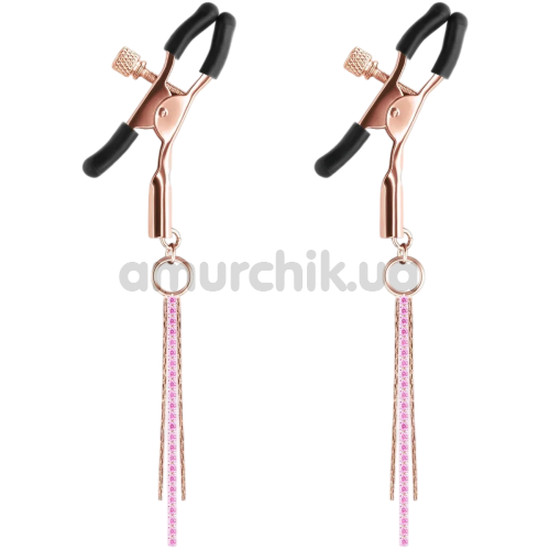 Зажимы для сосков Bound Nipple Clamps D3, розово-золотые