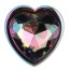 Анальная пробка с радужным кристаллом Rainbow Heart Butt Plug, радужная - Фото №4