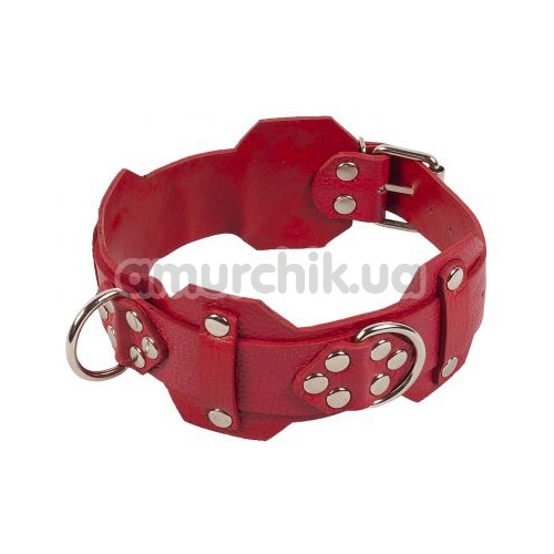 Ошейник sLash Vip Leather Collar, красный - Фото №1
