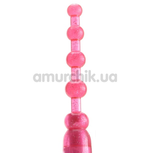 Анальная цепочка с вибрацией Pleasure Beads розовая