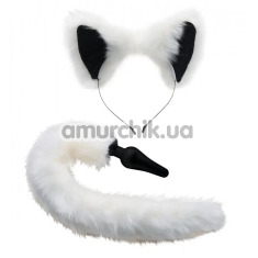 Набор Tailz White Fox Tail, Anal Plug & Ears Set, белый - Фото №1
