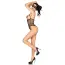 Боді Leg Avenue Cupless Zip Teddy & Crotchless Mask, чорне - Фото №6