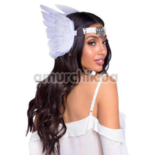Повязка на голову с крыльями Leg Avenue Feather Headband, белая