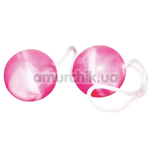 Вагинальные шарики Agitating Marballs, розовые - Фото №1