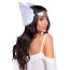 Повязка на голову с крыльями Leg Avenue Feather Headband, белая - Фото №2