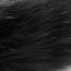 Анальная пробка с черным хвостом Amour Anal Plug, серебряная - Фото №4