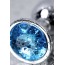 Анальна пробка з блакитним кристалом Toyfa Metal 717001-14, срібна - Фото №8