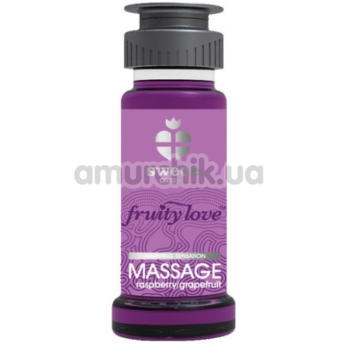 Масажний лосьйон Fruity Love Massage з зігрівальним ефектом - малина-грейпфрут, 50 мл