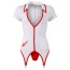 Костюм медсестры Cottelli Collection Costumes белый: халатик + трусики-стринги - Фото №3