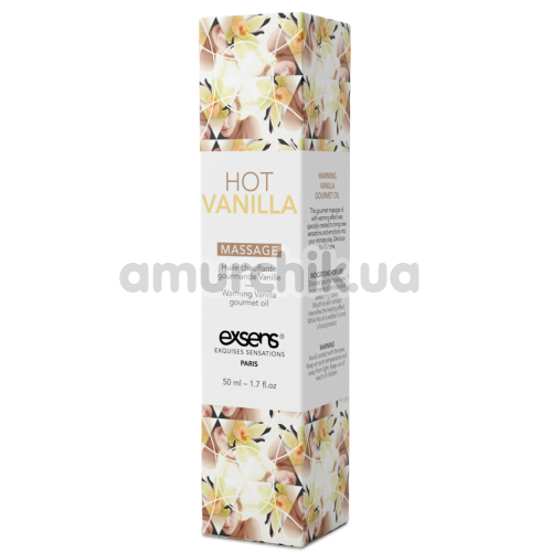 Массажное масло с согревающим эффектом Exsens Massage Hot Vanilla - ваниль, 50 мл