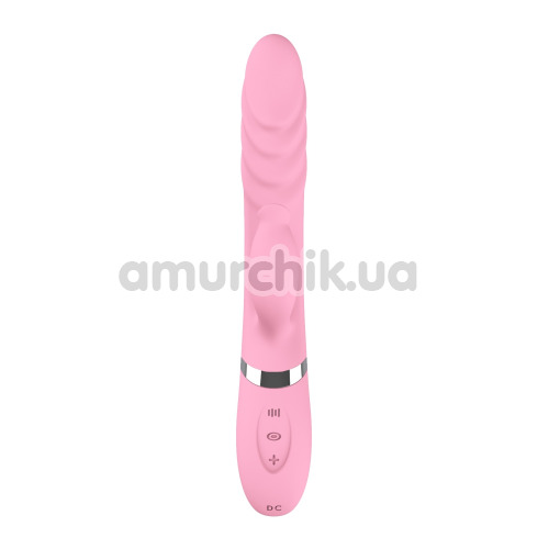 Вібратор з поштовхами і підігрівом Tongue Extension Vibrating, рожевий