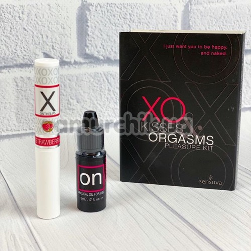 Набір Sensuva XO Kisses & Orgasms Pleasure Kit: стимулююча олія і бальзам для губ
