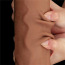 Фаллоимитатор Sliding-Skin Dual Layer Dong 14, коричневый - Фото №9