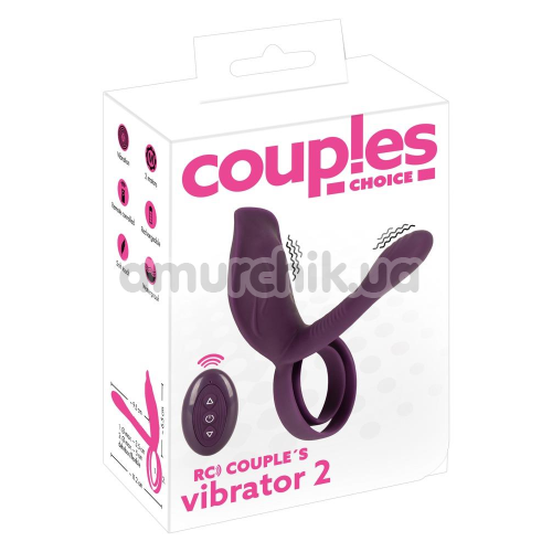 Виброкольцо для члена Couples Choice Couple's Vibrator 2, фиолетовое