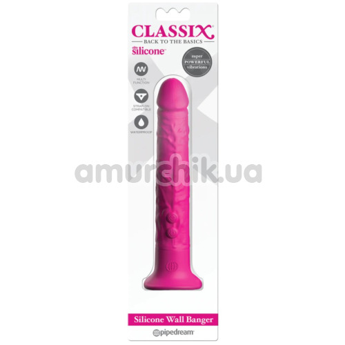 Вибратор Classix Silicone Wall Banger, розовый
