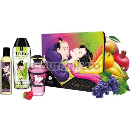 Набор для массажа Shunga Erotic Art Fruity Kisses Collection - фрукты