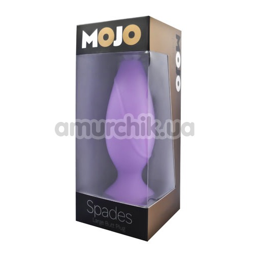 Анальная пробка Mojo Spades Large Butt Plug, фиолетовая