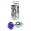 Анальная пробка с фиолетовой розочкой Exclusivity Jewellery Silver Rose Plug, серебряная - Фото №6