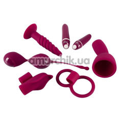 Набір секс іграшок Sweet Smile Couple's Toy Set 7 Pieces, рожевий - Фото №1