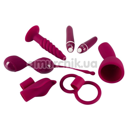 Набір секс іграшок Sweet Smile Couple's Toy Set 7 Pieces, рожевий - Фото №1