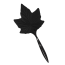 Шльопалка у вигляді кленового листочка Lockink Leather Whip Maple Leaf, чорна - Фото №0