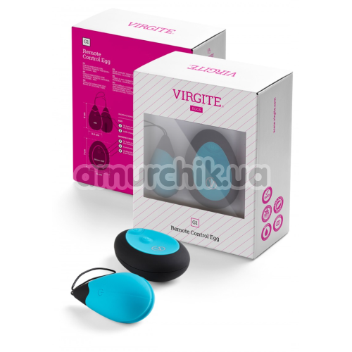 Виброяйцо Virgite Remote Controll Egg G1, голубое