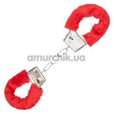 Наручники Playful Furry Cuffs, красные - Фото №1