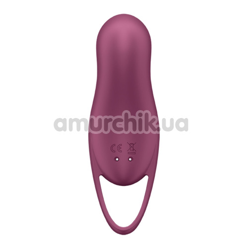 Симулятор орального сексу для жінок з вібрацією Satisfyer Pocket Pro 1, бордовий