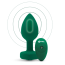 Анальная пробка с вибрацией B-Vibe Vibrating Jewel Plug M/L, зеленая - Фото №2