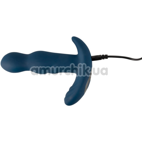 Вибростимулятор простаты с ротацией Anos Finest Butt Wear RC Rotating Prostate Plug With Vibration, синий