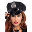 Костюм поліцейської Leg Avenue Dirty Cop чорний: сукня + кашкет + пасок + рукавички + краватка + рація - Фото №3