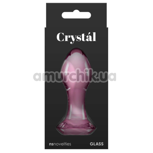 Анальная пробка Crystal Glass Gem, розовая