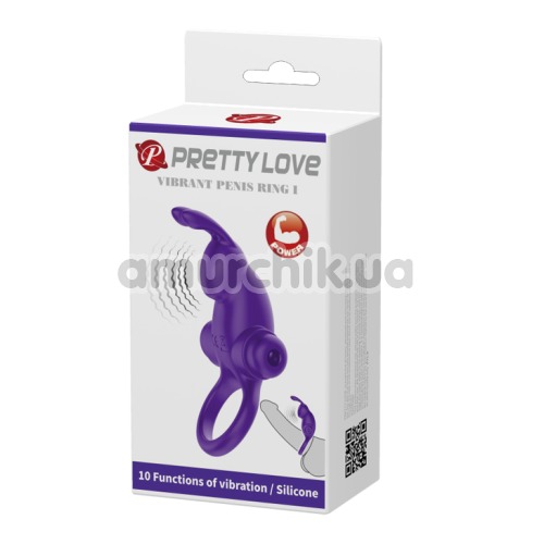 Виброкольцо Pretty Love Vibrant Penis Ring I, фиолетовое