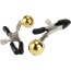 Зажимы для сосков Nipple Golden Bells с колокольчиками, золотые - Фото №5