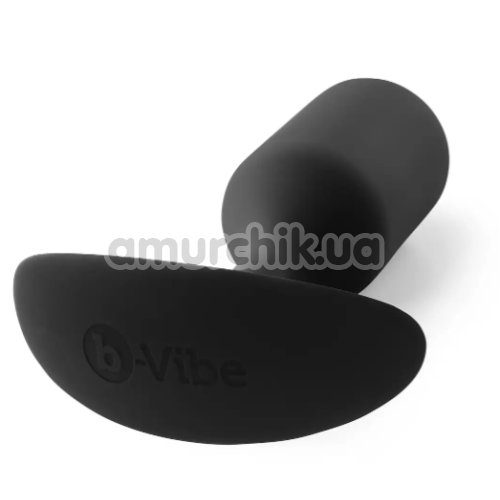 Анальная пробка со смещенным центром тяжести B-Vibe Snug Plug 3, чёрная