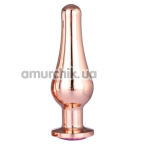 Анальная пробка с розовым кристаллом Gleaming Love Large Pleasure Plug, розовая - Фото №1