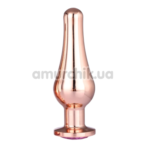 Анальная пробка с розовым кристаллом Gleaming Love Large Pleasure Plug, розовая
