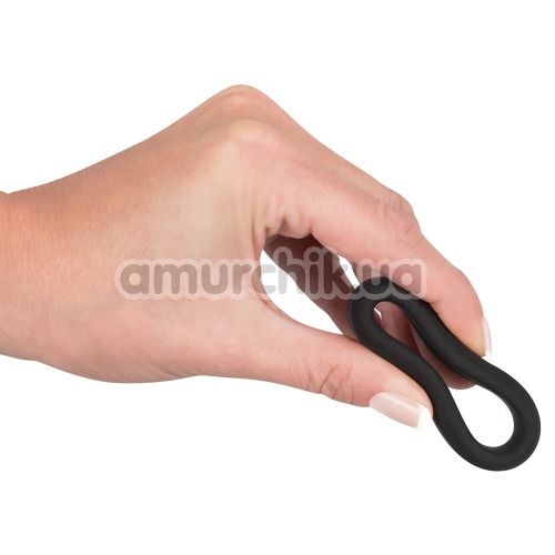 Эрекционное кольцо Black Velvets Cock Ring 3.8 см, чёрное