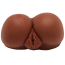 Искусственная вагина и анус с вибрацией Bangers Big Ass Banger, коричневая - Фото №4