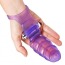 Насадка на палець з вібрацією Frisky Double Finger Banger Vibrating G-Spot Glove, фіолетова - Фото №5