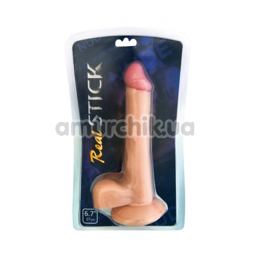 Фаллоимитатор Real Stick Nude 6.7 ровный, телесный