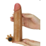 Насадка на пенис с вибрацией Revolutionary Silicone Nature Extender LV414101, коричневая - Фото №1