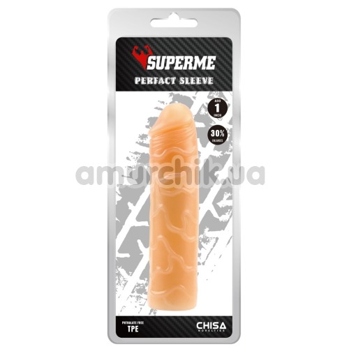 Насадка на пенис Superme Perfact Sleeve, телесная