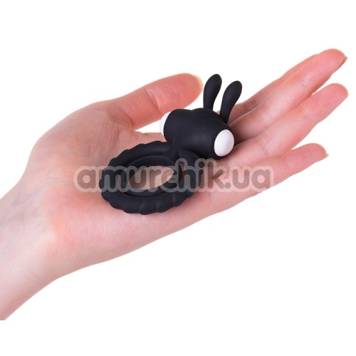 Виброкольцо JOS Good Bunny, чёрное