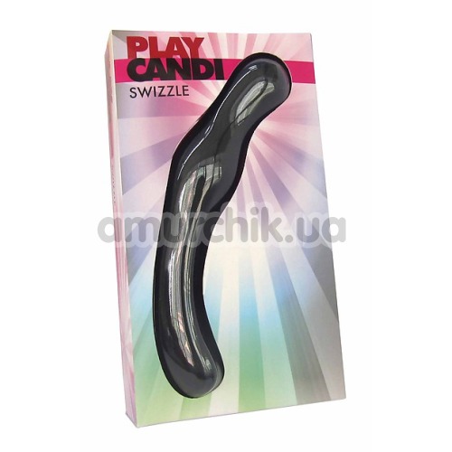 Двухконечный фаллоимитатор Play Candi Swizzle, черный