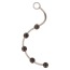 Анальная цепочка Jelly Pleasure Beads, черная - Фото №0