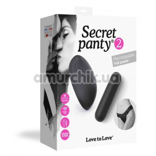 Клиторальный вибратор Love To Love Secret Panty 2, черный