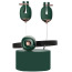 Затискачі на соски з нашийником Qingnan No.2 Vibrating Nipple Clamps And Choker Set, зелені - Фото №0