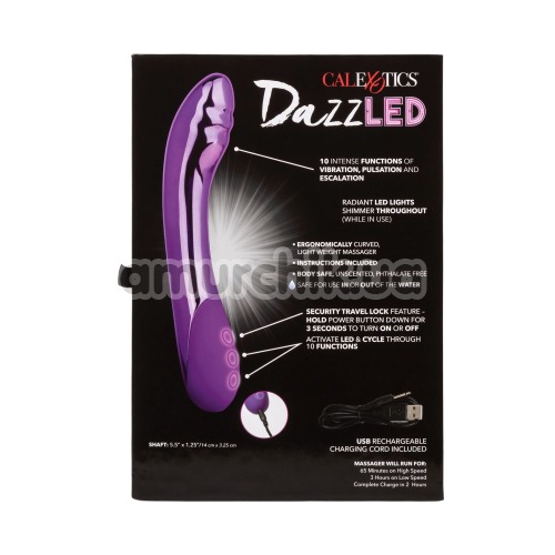 Вибратор DazzLed Vibrance, фиолетовый