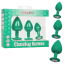 Набор анальных пробок Cheeky Gems, зеленый - Фото №15
